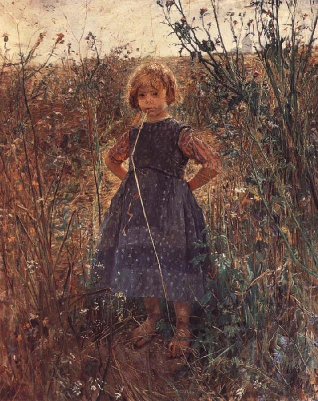 Fritz von Uhde Little Heathland Princess France oil painting art